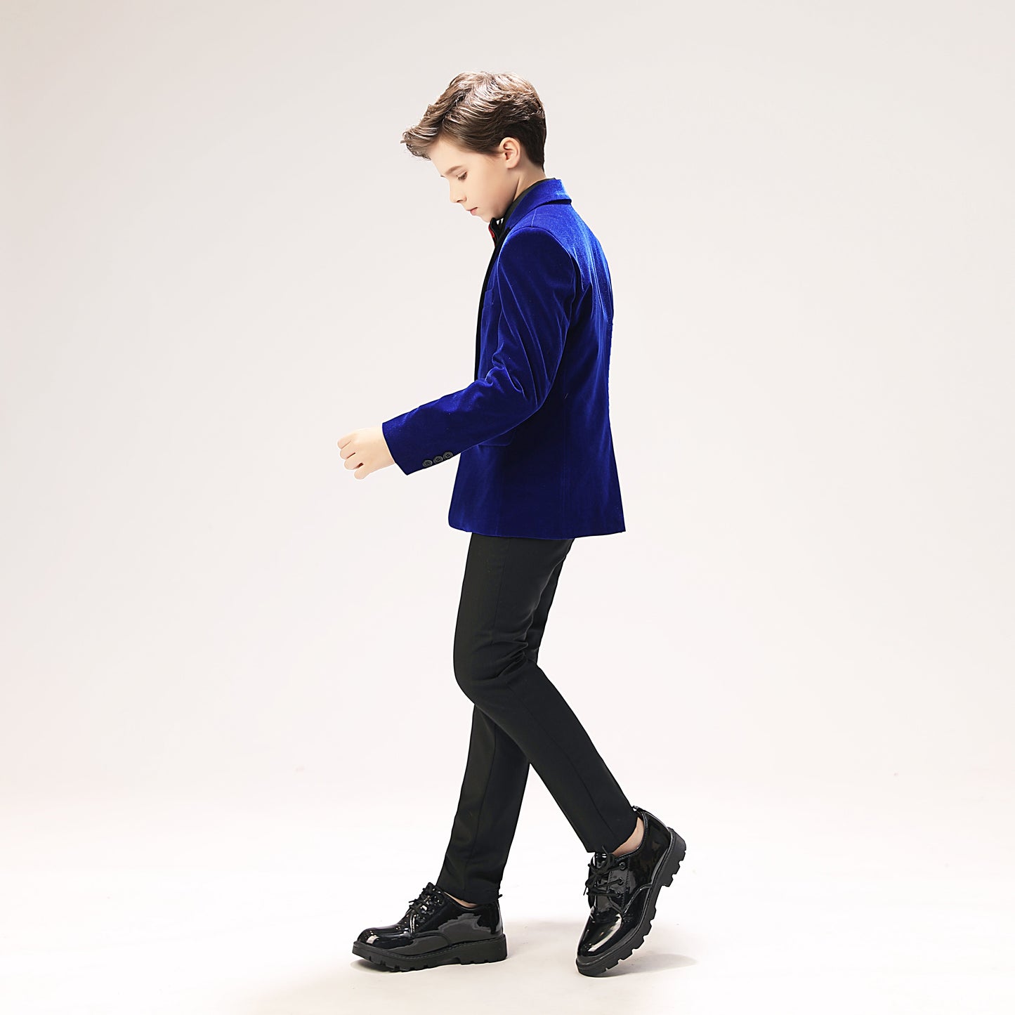 Royal Blue Velvet 5 Piece Boy's Formal Boys Suits Yuanlu
