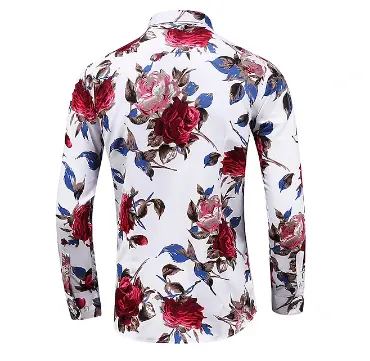 Floral Casual Men's Shirt Holiday Summer Turndown Short Sleeve Shirt Yuanlu