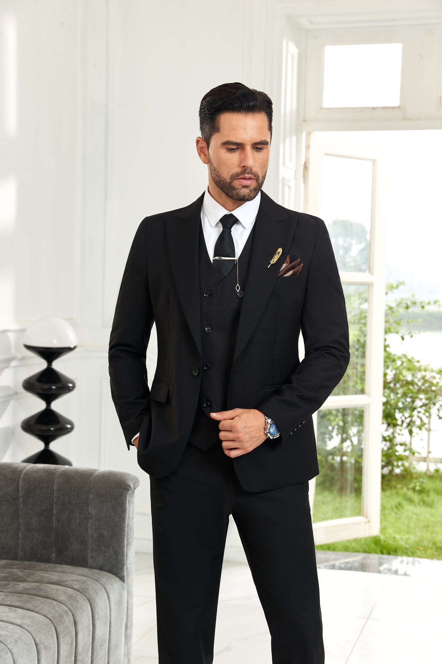 Designer Style Unique Design Modern 3 Pieces Men Suits Yuanlu