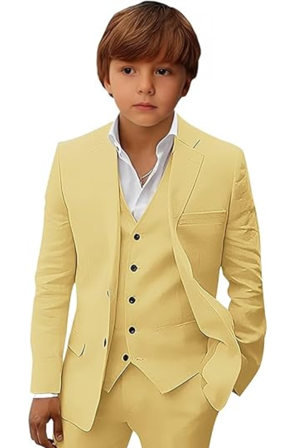 Boys Linen Suit Slim Fit 3 Piece Summer Beach Linen Suit for Boys Formal Wedding Outfit Lycody