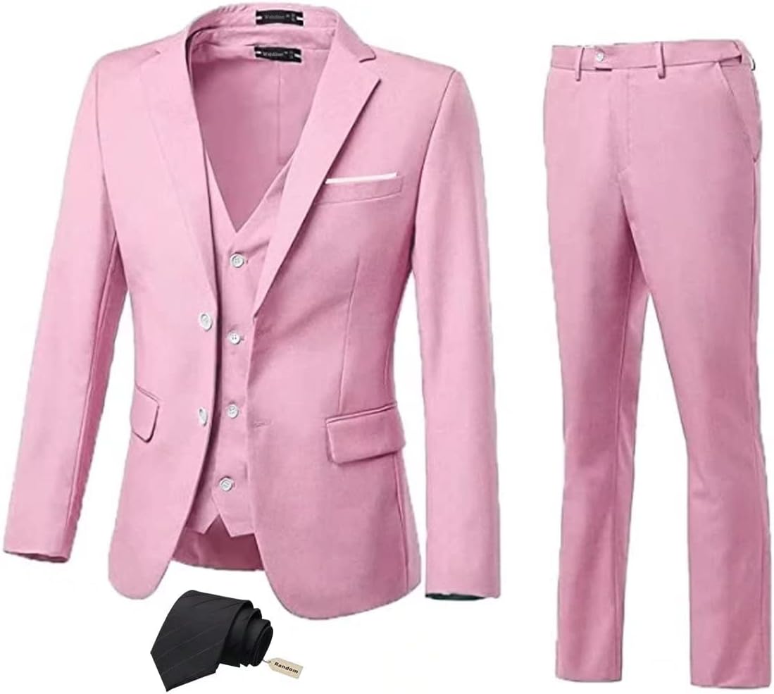 Two Button Wedding 3 Pieces Slim Fit Men Suits (MORE COLORS+) Yuanlu