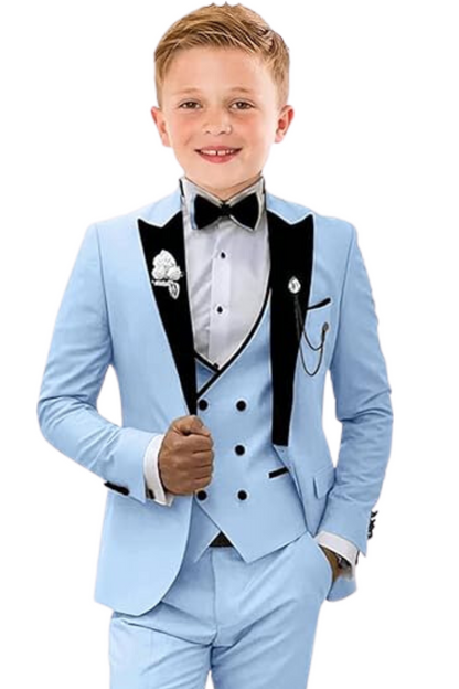 Formal Suit for Boys Slim Fit 4 Pieces Set Boys Tuxedo Suit Kids Wedding Outfit Lycody