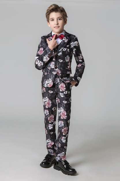 Unique Design Slim Fit Modern 5 Piece Boys Suits Yuanlu