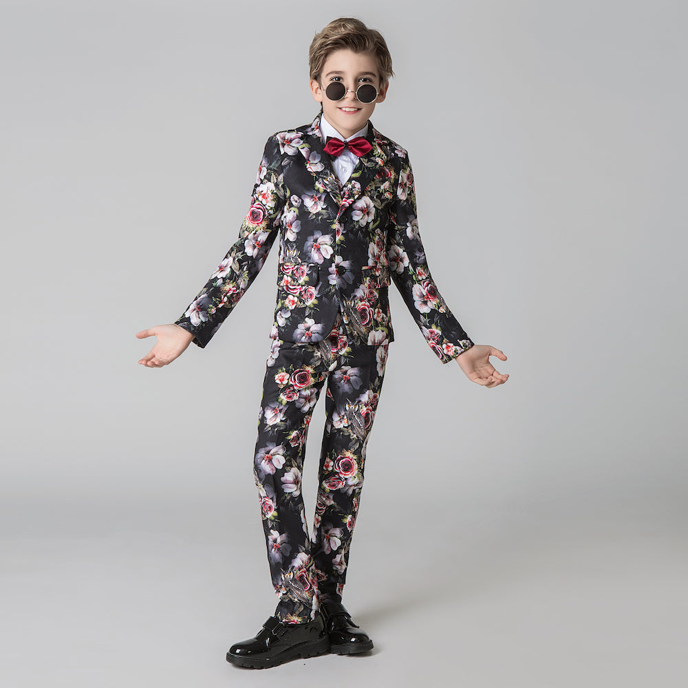 Unique Design Slim Fit Modern 5 Piece Boys Suits Yuanlu