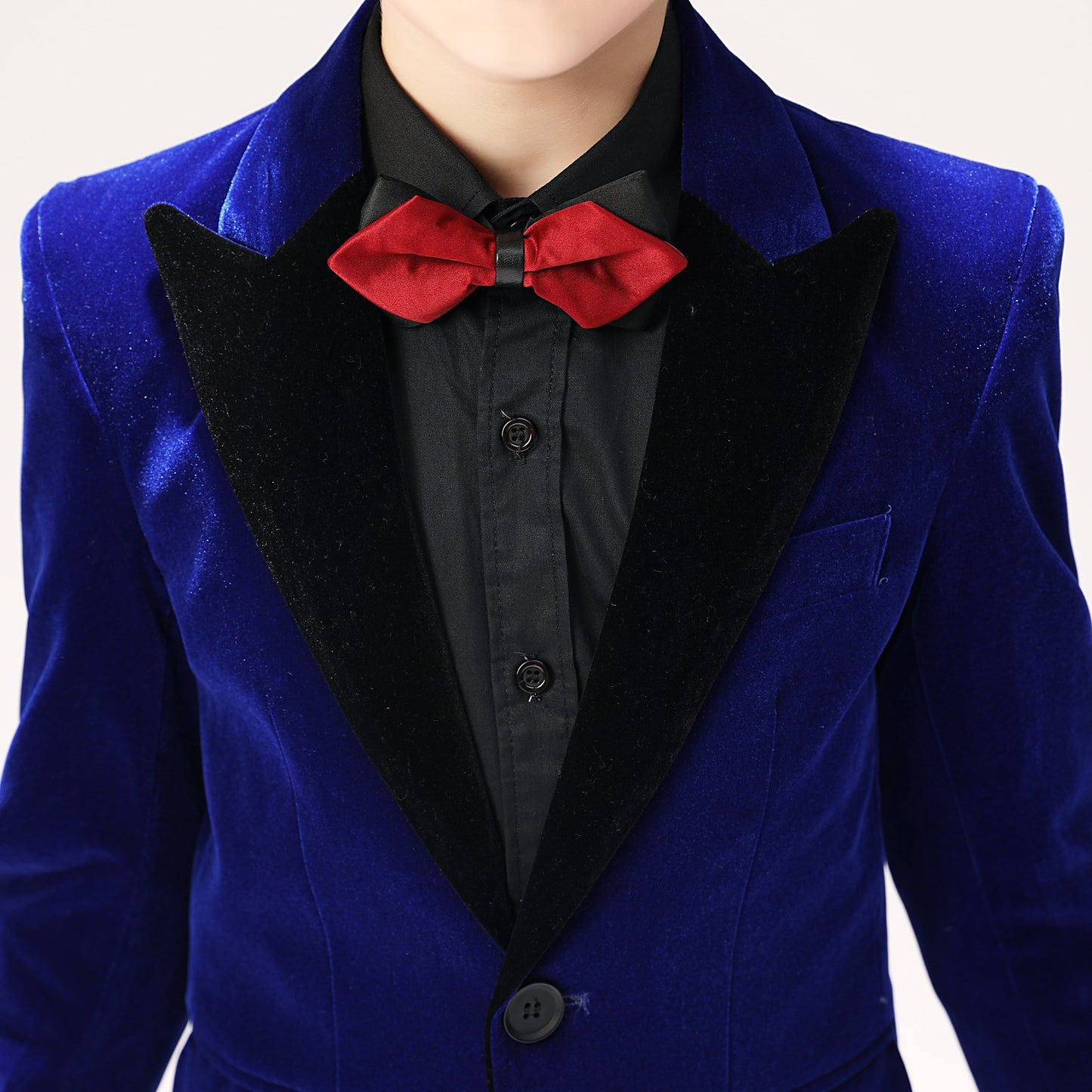 Royal Blue Velvet 5 Piece Boy's Formal Boys Suits Yuanlu