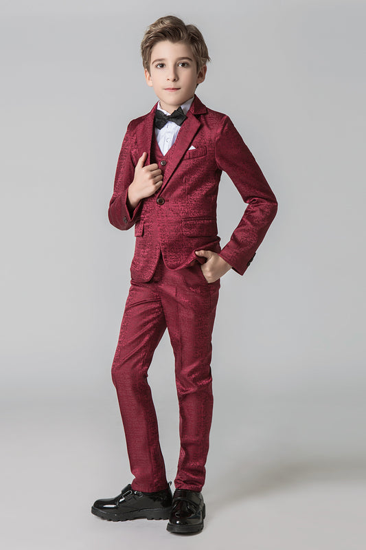 Unique Design Slim Fit Modern 5 Piece Boys Suits Yuanlu