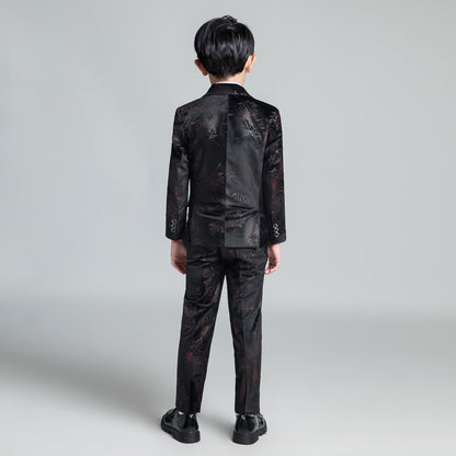 Unique Design Slim Fit Modern 5 Piece Boys Suits Yuanlu