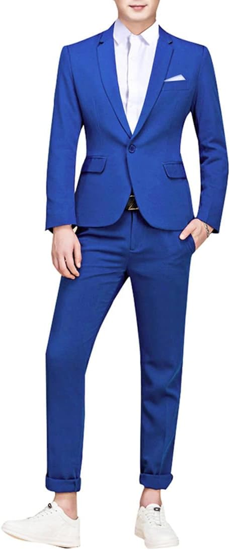 Single-Breasted One Button Center 2 Pieces Men's Suit Yuanlu