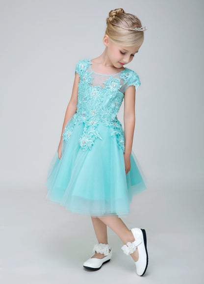 Elegant Flower Girl Party Gown Long Dress for Wedding Lycody