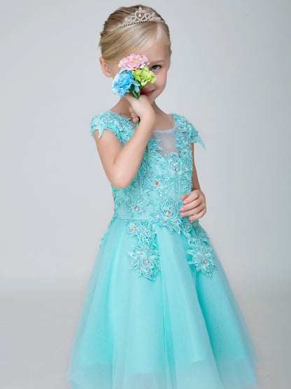 Elegant Flower Girl Party Gown Long Dress for Wedding Lycody