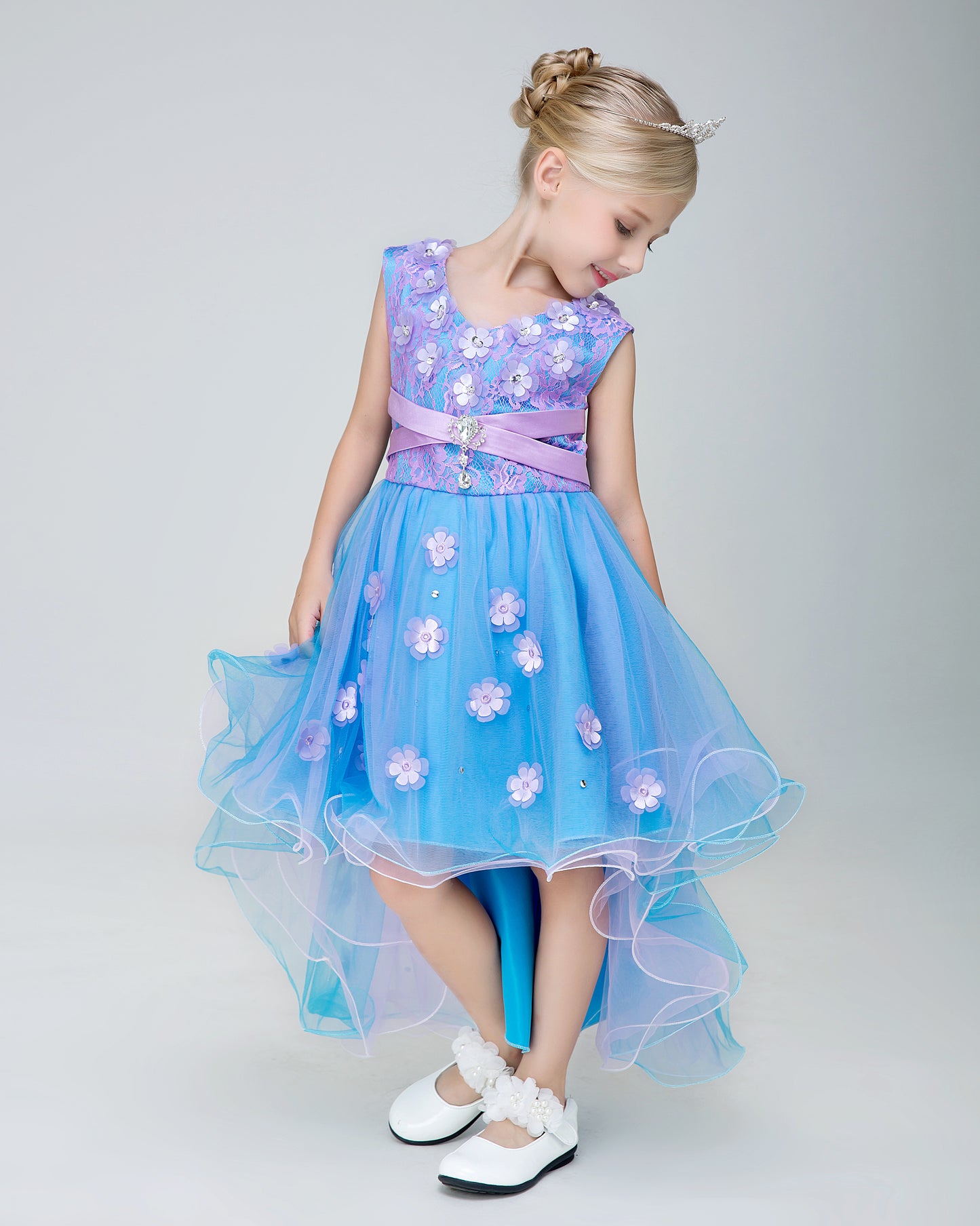 Flower Girl Party Gown Long Dress for Wedding Lycody