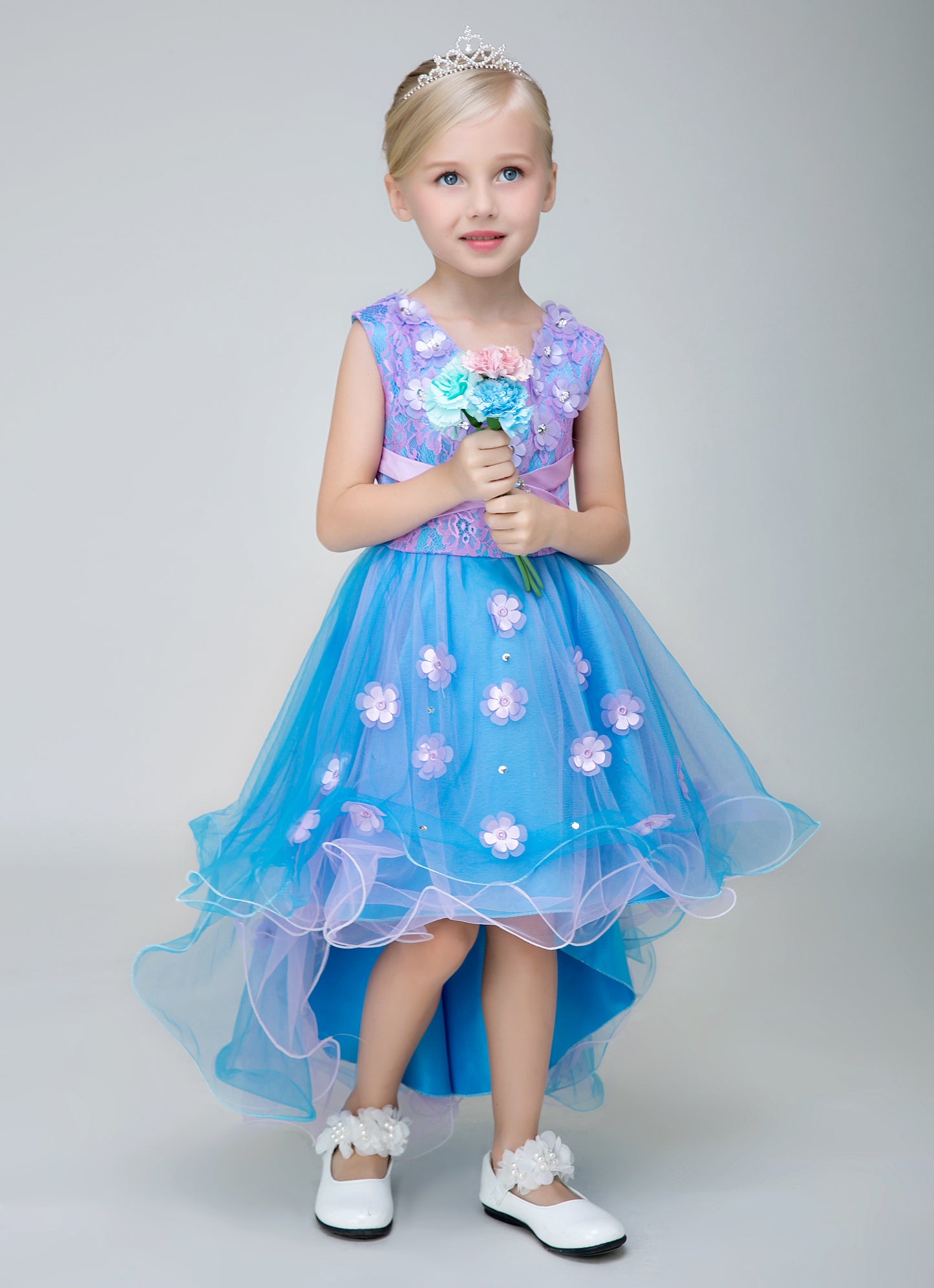 Flower Girl Party Gown Long Dress for Wedding Lycody