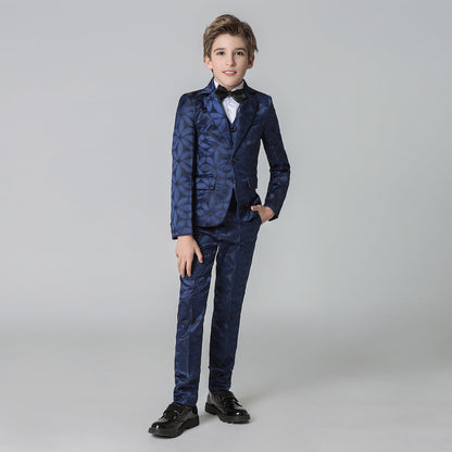 Unique Design Slim Fit Modern 5 Piece Boys Suits Yuanlu