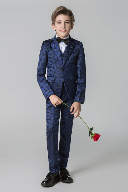 Unique Design Slim Fit Modern 5 Piece Boys Suits Yuanlu