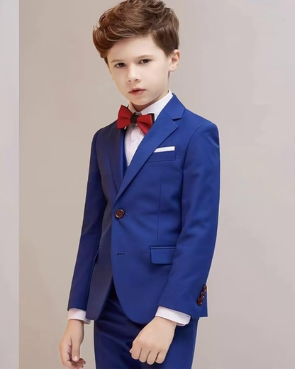 Boys Suit 3 Piece Slim Fit Kids Suit Single Breasted Formal Wedding Suit Set Blazer Vest Pants My Store