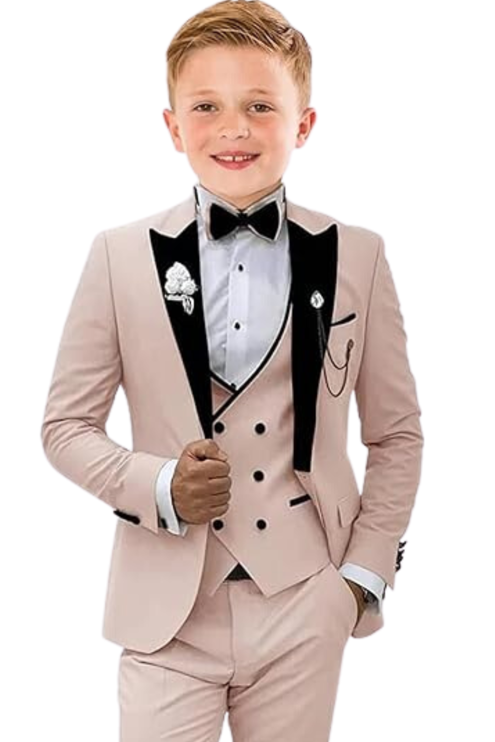 Formal Suit for Boys Slim Fit 4 Pieces Set Boys Tuxedo Suit Kids Wedding Outfit Lycody