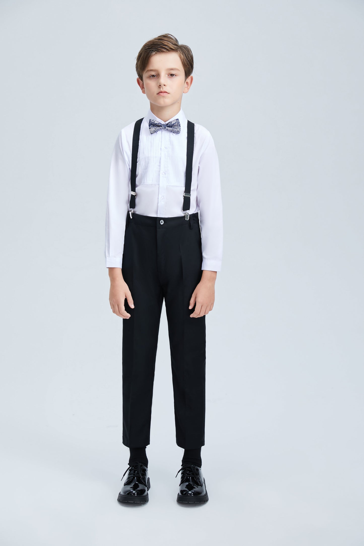 Black Formal Tuxedo 5 Piece Boys Suits Yuanlu