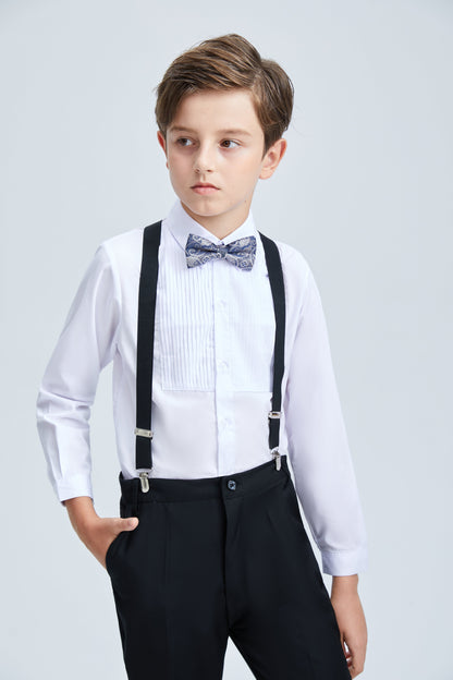 Black Formal Tuxedo 5 Piece Boys Suits Yuanlu