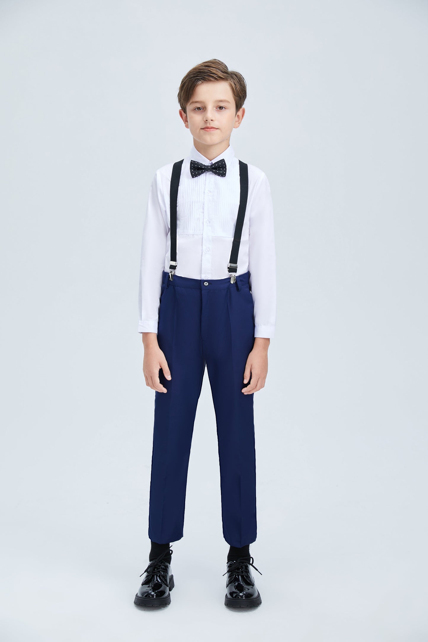 Navy Kid Formal Classic 5 Piece Boys Suits Yuanlu