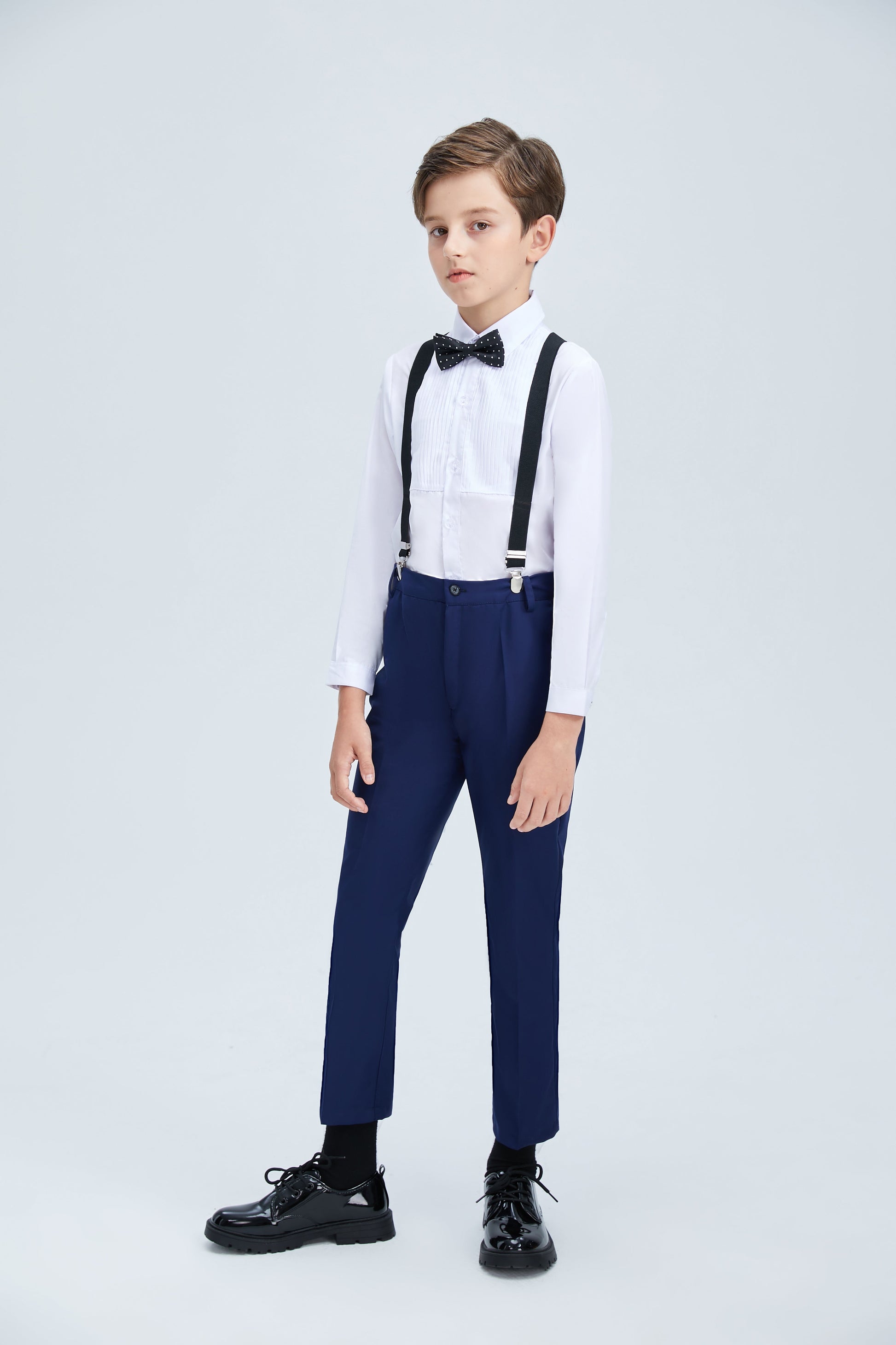 Navy Kid Formal Classic 5 Piece Boys Suits Yuanlu