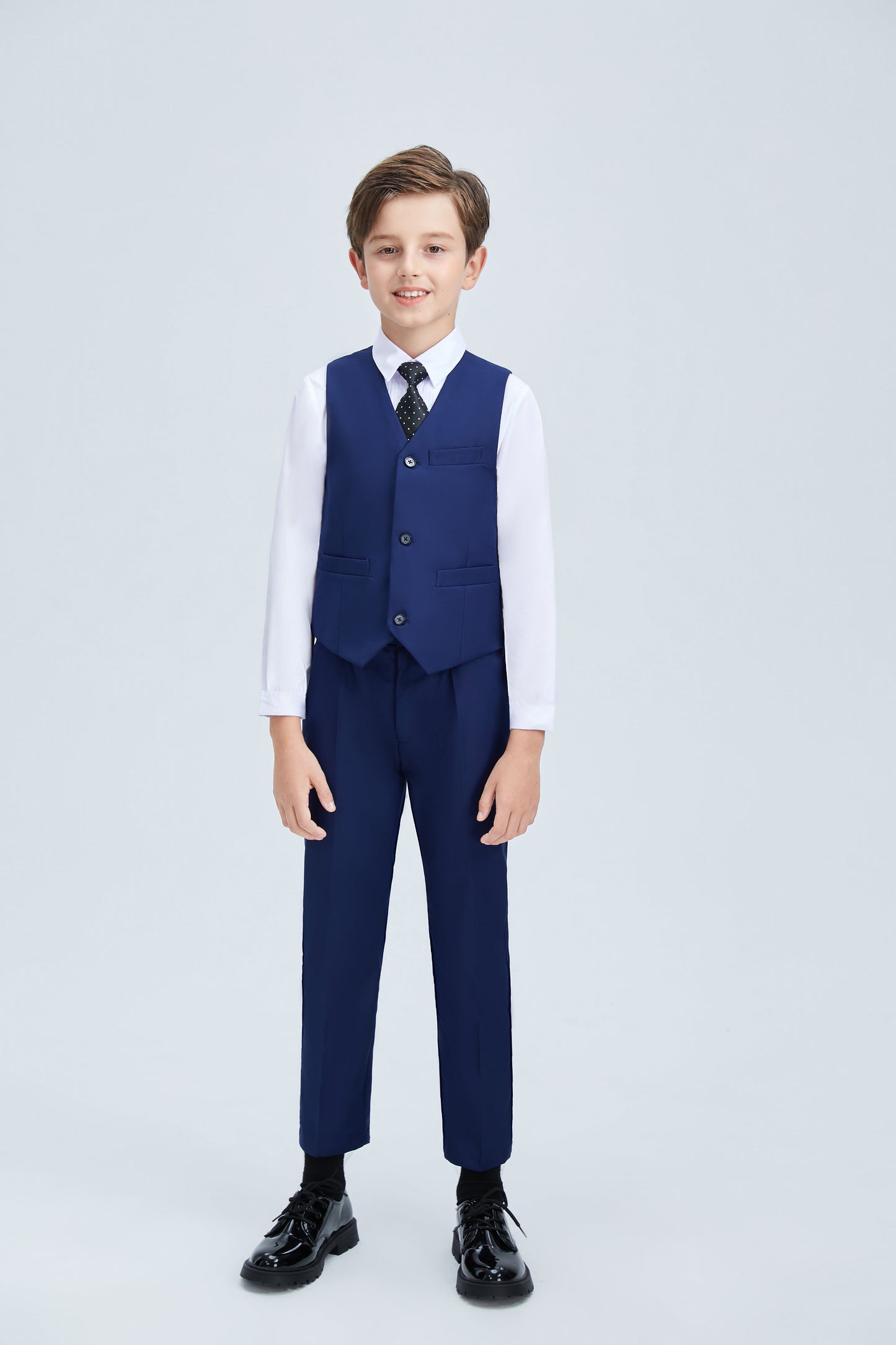 Navy Kid Formal Classic 5 Piece Boys Suits Yuanlu