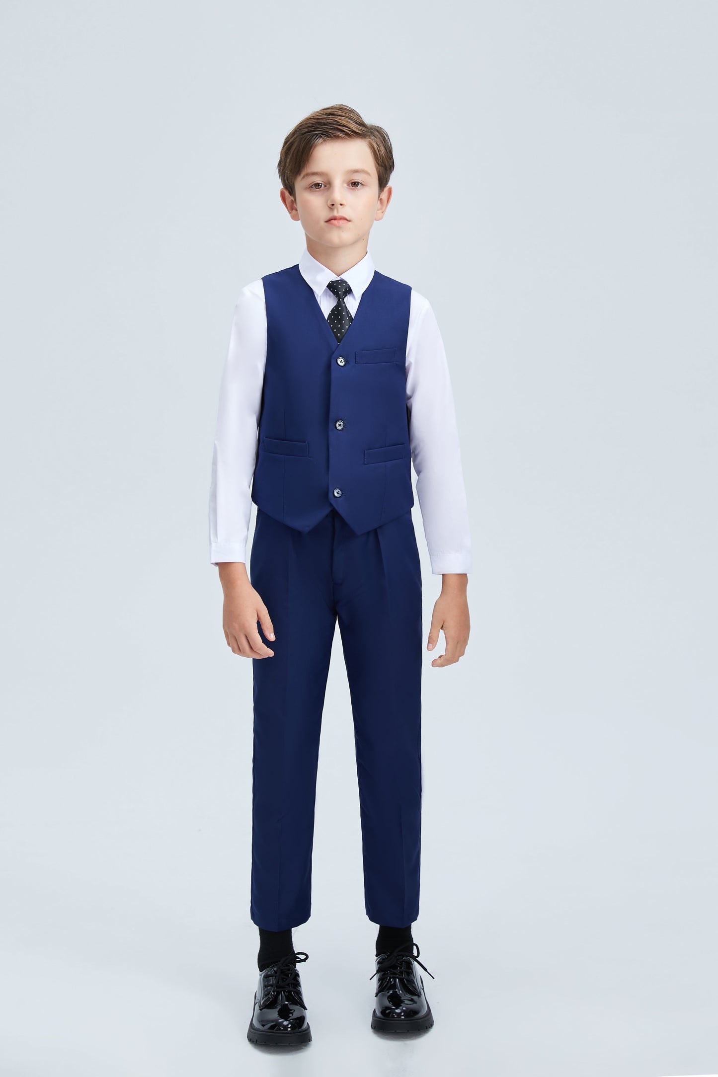 Navy Kid Formal Classic 5 Piece Boys Suits Yuanlu