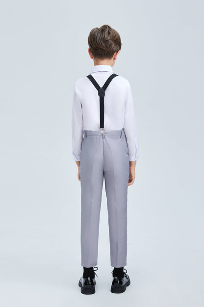 Light Grey Formal Classic Suits Set 5 Piece Boys Suits Yuanlu