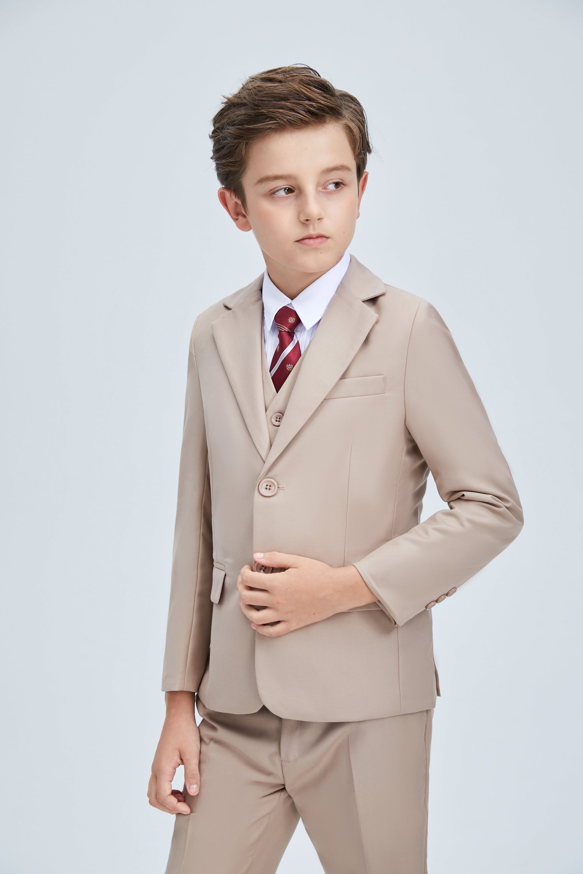 Champagne Kid Formal Classic Suits Set 5 Piece Boys Suits Yuanlu