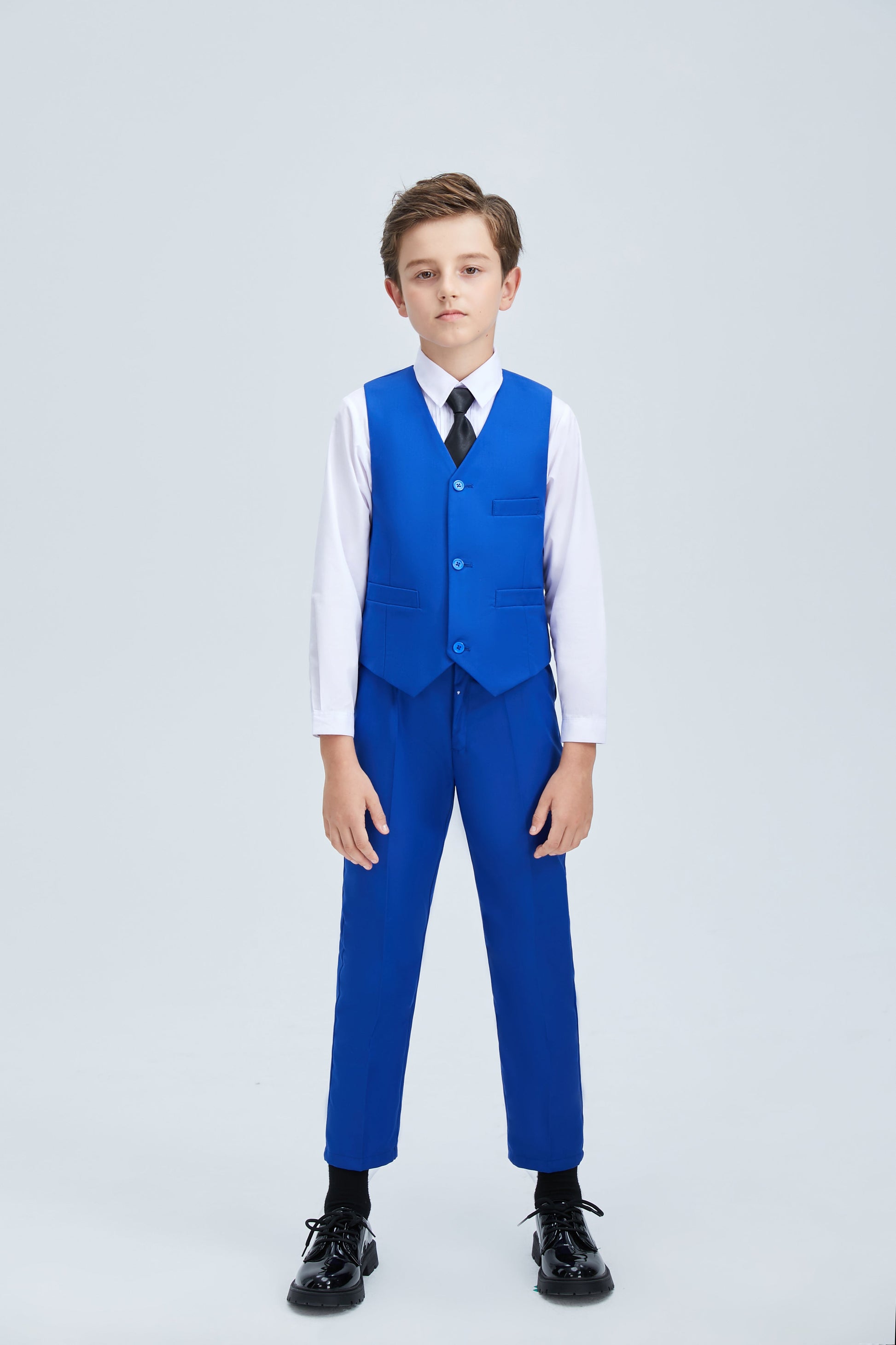 Royal Blue Formal Classic 5 Piece Kids Boys Suits Yuanlu