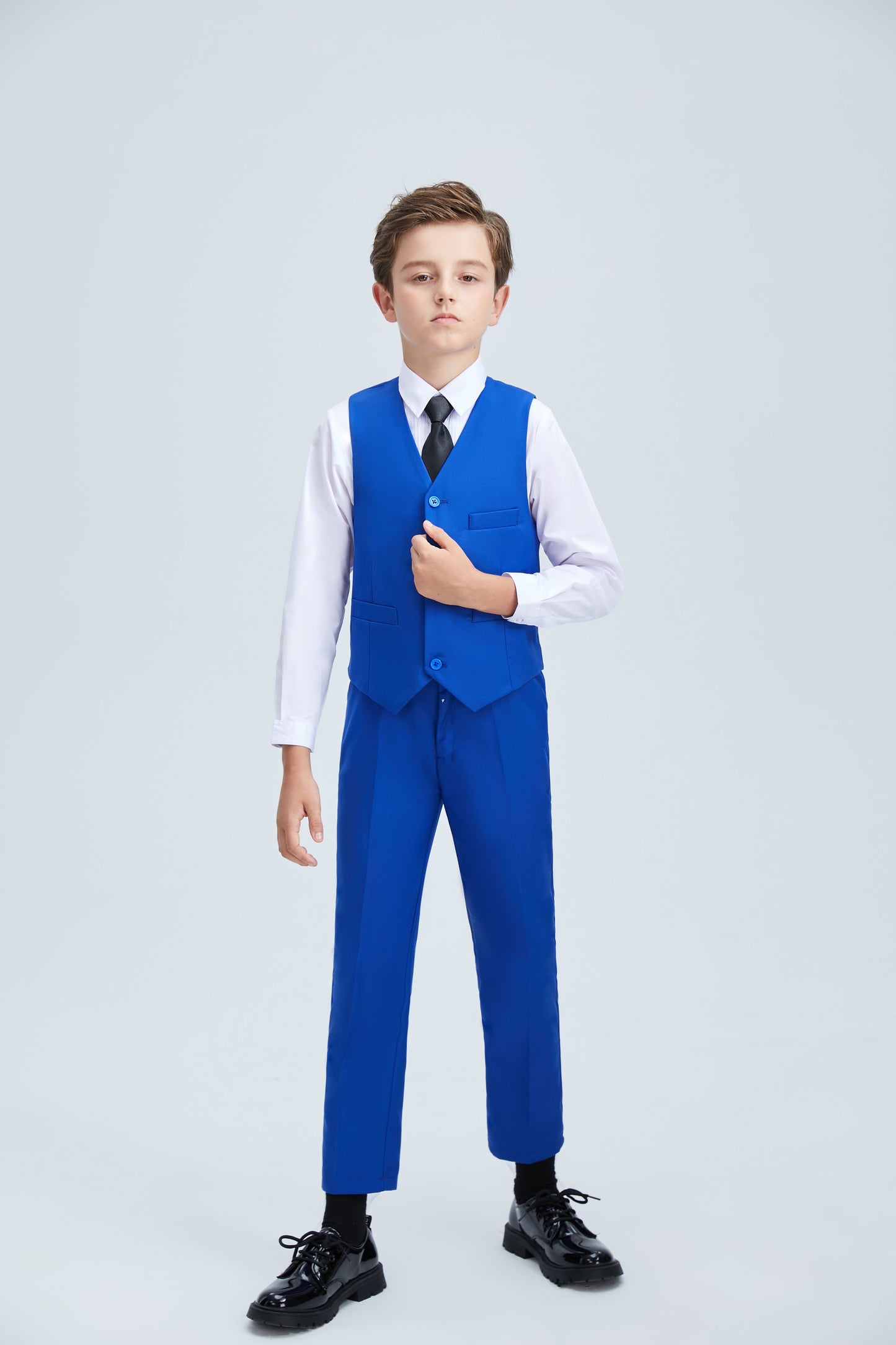 Royal Blue Formal Classic 5 Piece Kids Boys Suits Yuanlu