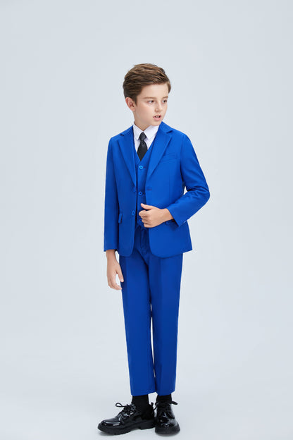 Royal Blue Formal Classic 5 Piece Kids Boys Suits Yuanlu