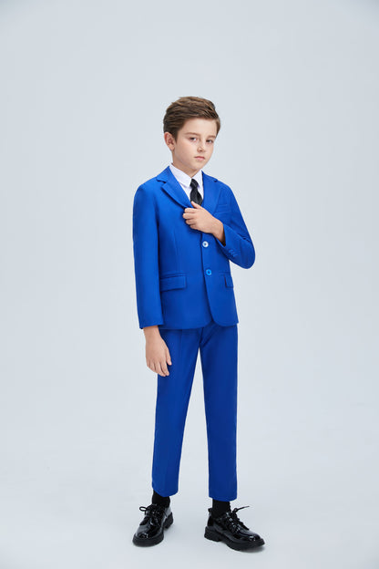 Royal Blue Formal Classic 5 Piece Kids Boys Suits Yuanlu