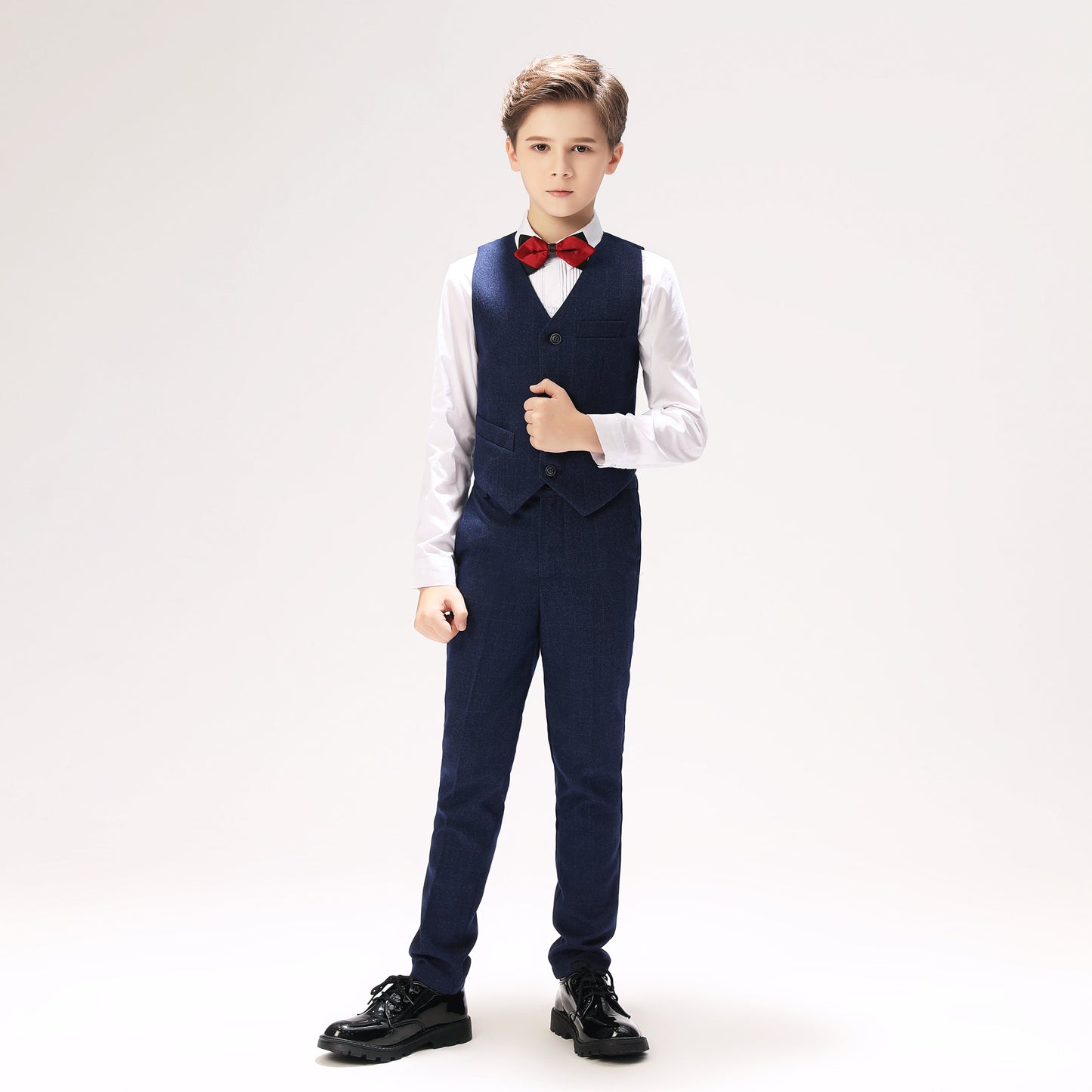 Navy Kid Formal Classic 5 Piece Boys Suits Yuanlu