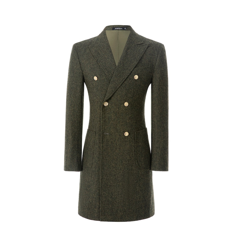 Men's Coat Winter Double Breasted Long Coat 2778 Wehilion