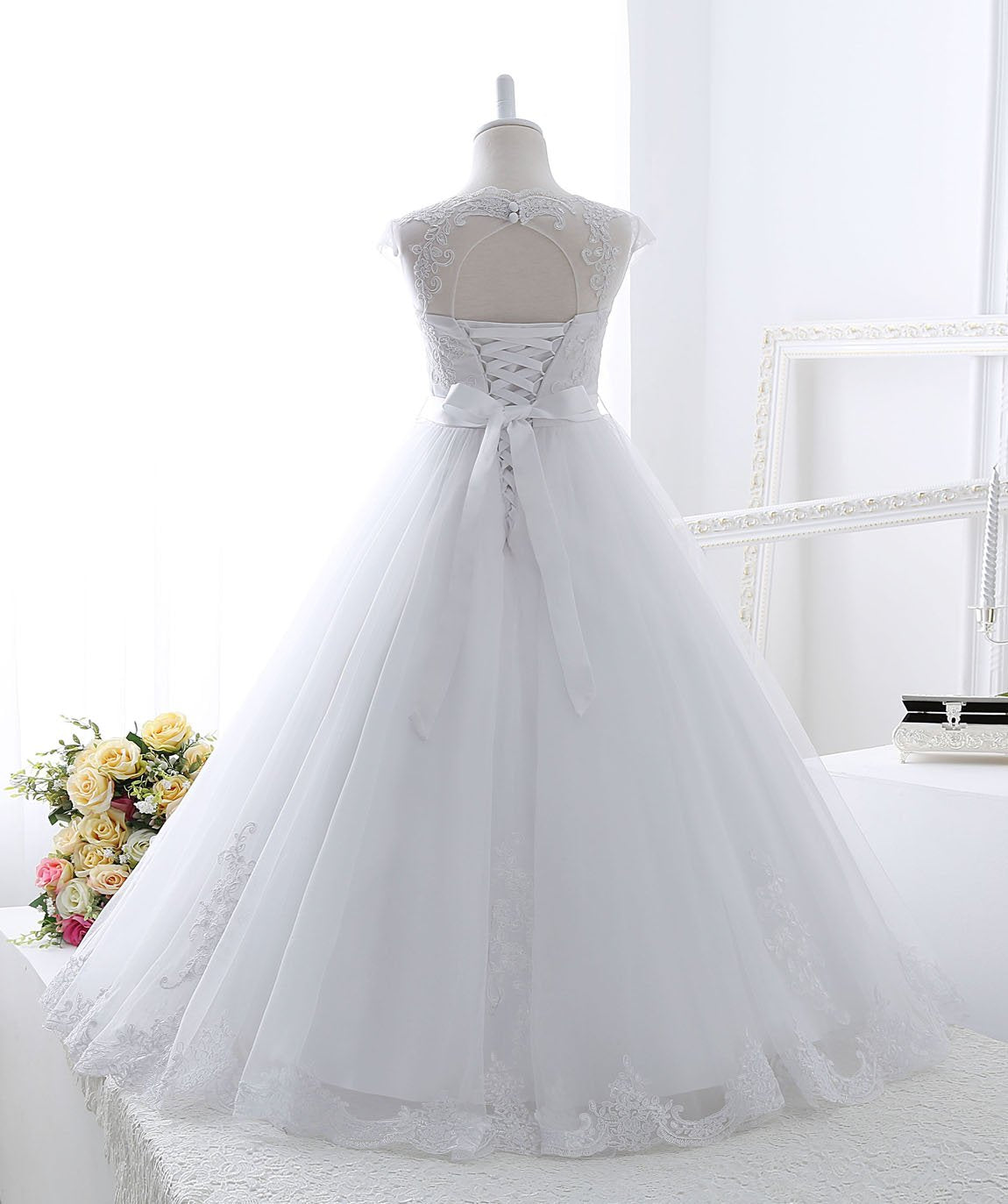 Elegant Applique Dresses Flower Girl Dress Party Gown for Wedding Lycody