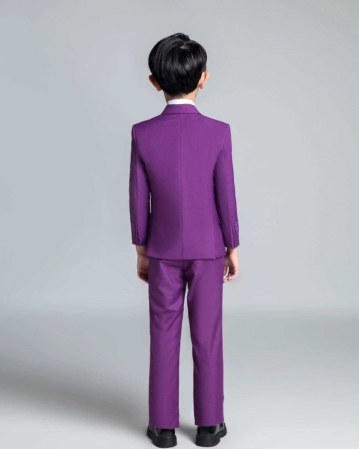 Purple Kid Boys Classic 5 Piece Boys Suits Yuanlu