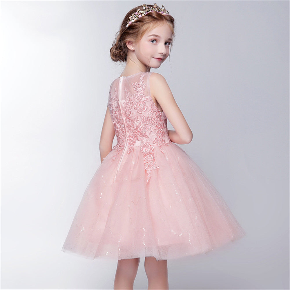 Short Applique Dresses Flower Girl Dress for Wedding SLD04 Lycody