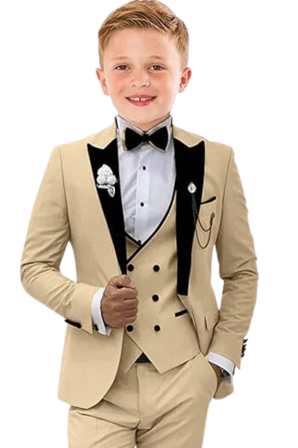 Formal Suit for Boys Slim Fit 4 Pieces Set Boys Tuxedo Suit Kids Wedding Outfit Lycody