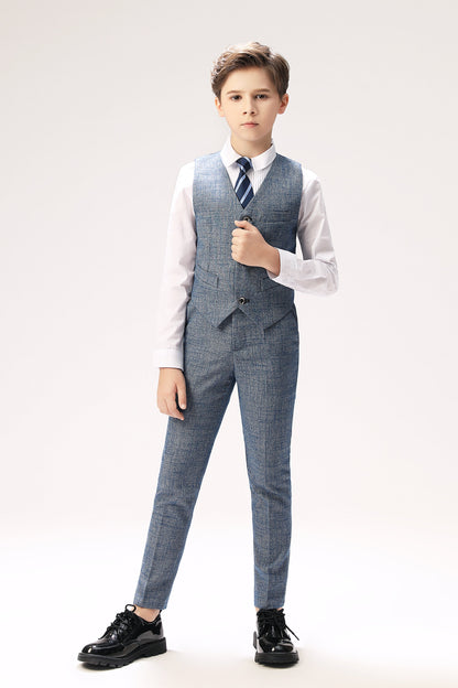 Grey Formal 4 Piece Boys Suits Yuanlu