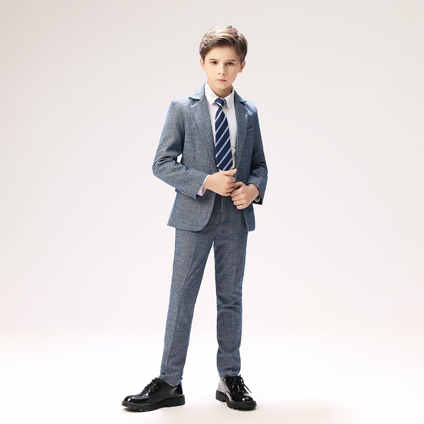 Grey Formal 5 Piece Boys Suits Yuanlu