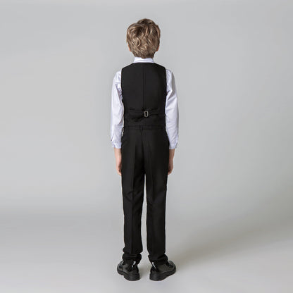 Black Formal Tuxedo 5 Piece Boys Suits Yuanlu