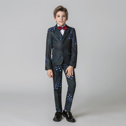 Unique Design Slim Fit Modern 5 Piece Boys Suits Yuanlu