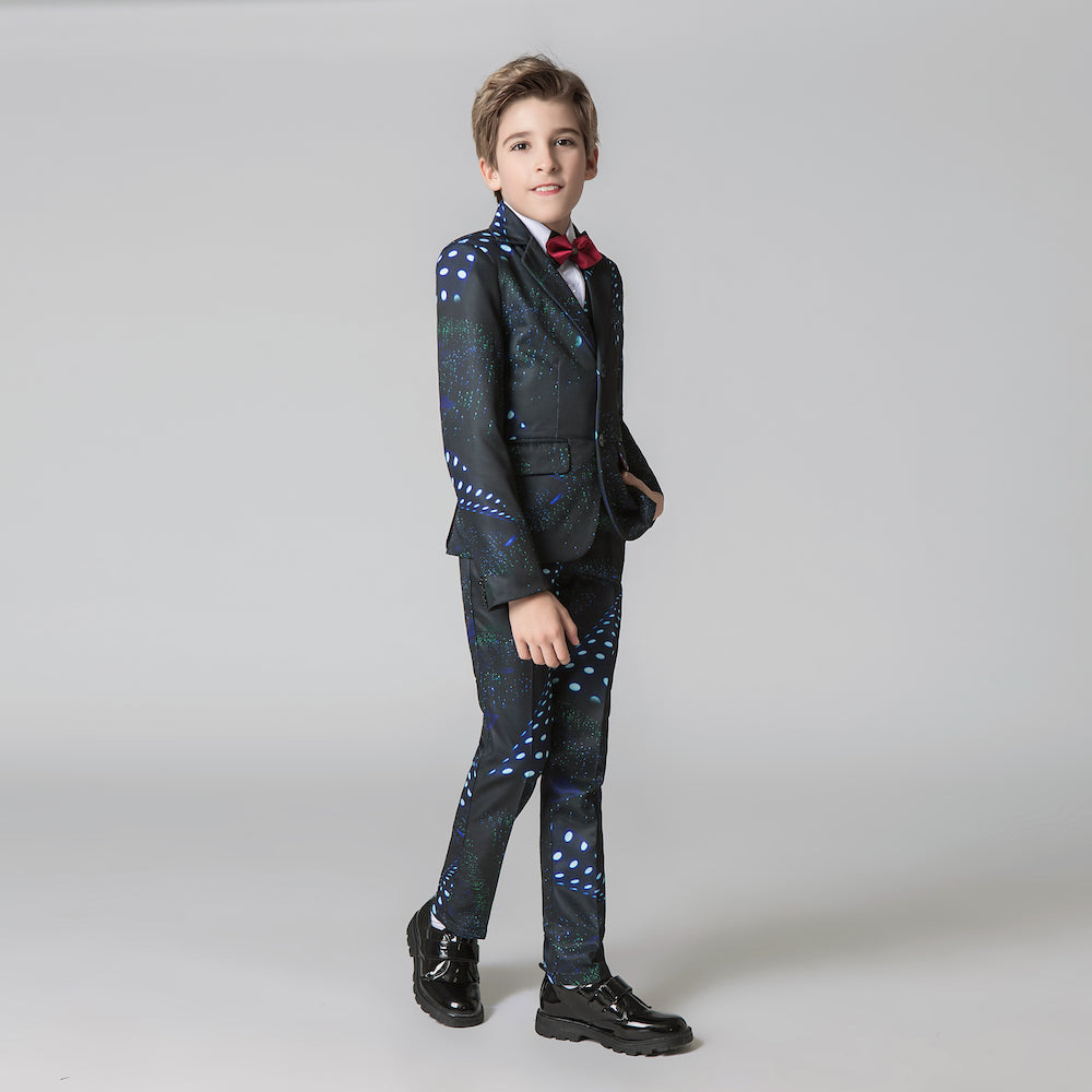 Unique Design Slim Fit Modern 5 Piece Boys Suits Yuanlu