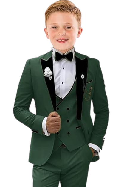 Formal Suit for Boys Slim Fit 4 Pieces Set Boys Tuxedo Suit Kids Wedding Outfit Lycody