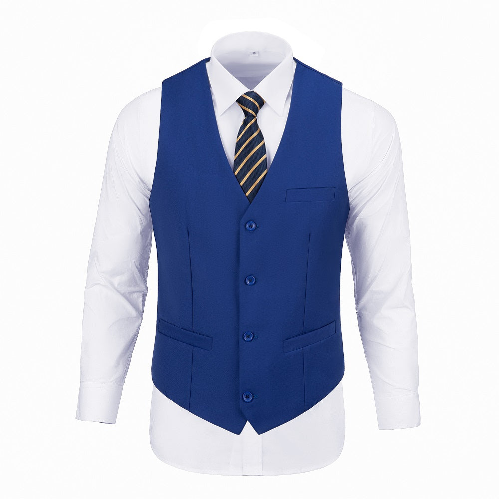 Royal Blue Two Button Wedding 3 Pieces Slim Fit Men Suits Yuanlu