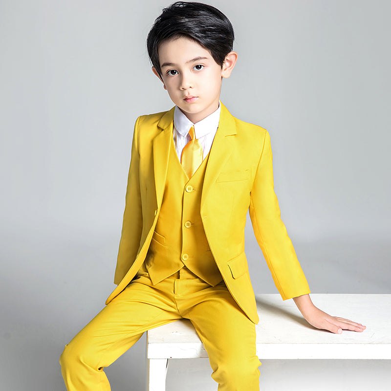 Yellow Popular Suits 5 Piece Boys Suits Yuanlu