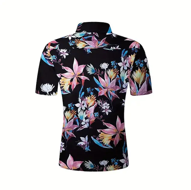 Floral Casual Men's Shirt Outdoor Street Casual Daily Summer Turndown Short Sleeve Shirt Yuanlu