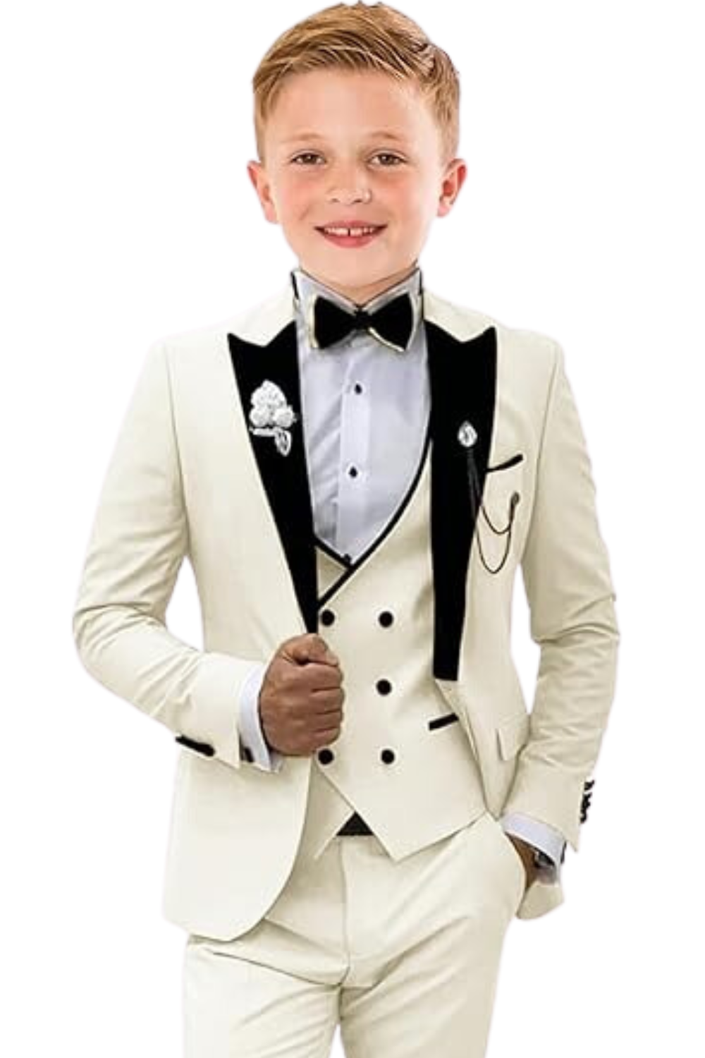 Formal Suit for Boys Slim Fit 4 Pieces Set Boys Tuxedo Suit Kids Wedding Outfit Lycody