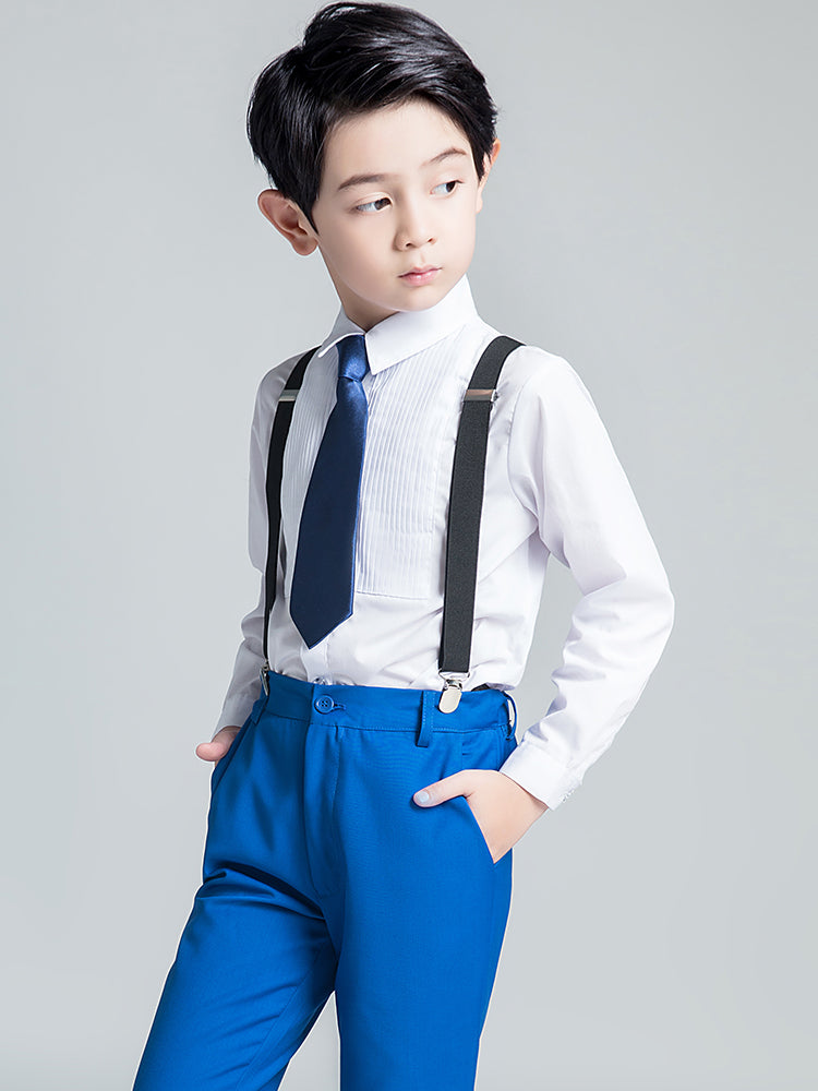 Royal Blue Formal Classic 5 Piece Kids Boys Suits Yuanlu