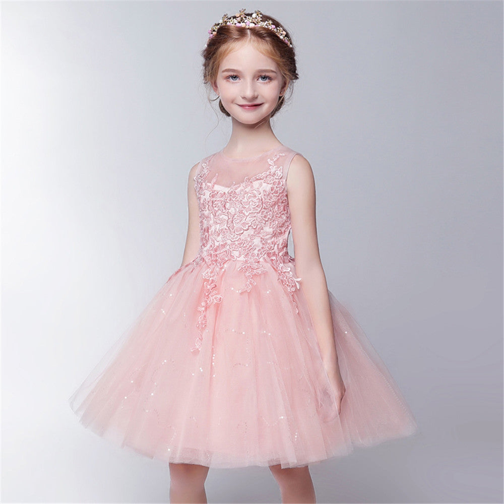 Short Applique Dresses Flower Girl Dress for Wedding SLD04 Lycody